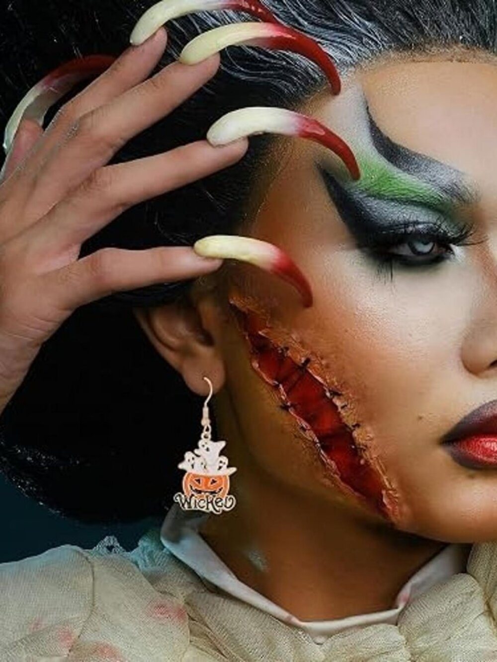 Pumpkin Witch Earrings